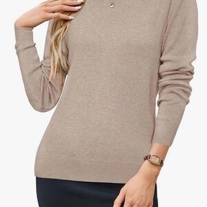 Classic Tan Crew Neck Sweater